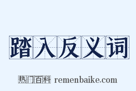 踏入反义词是什么意思的图片
